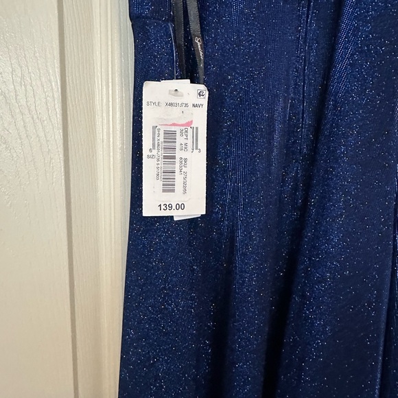 New With tag  long dress. Midnight Blue Glitter Dress - Picture 4 of 8